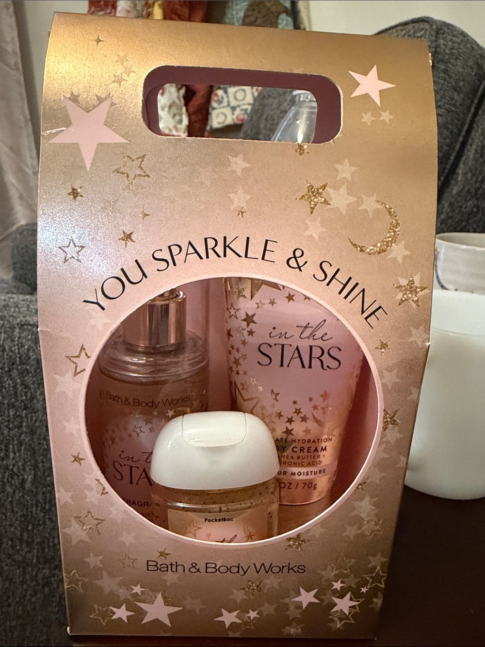 Bath & Body Works Pink and Rose Gold In the Stars Gift Set